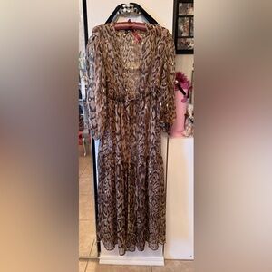 Express Sheer Animal Print Robe
